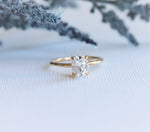 AVA | 1 ct. Oval Dainty Cathedral Solitaire Ring
