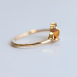 Bella | 14K Citrine, Swiss Blue Topaz and Diamond Mini Cluster ring - Emi Conner Jewelry 