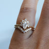 Ophelia | 0.3 ct. Pear Diamond Crown Ring