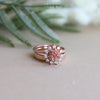 ROSE Halo Ring | Rose Ring With Diamond Halo