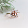 Jasmine No.1 | Morganite & Diamond Fancy Halo Ring