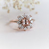 Jasmine No.1 | Morganite & Diamond Fancy Halo Ring