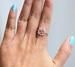 Jasmine No.1 | Morganite & Diamond Fancy Halo Ring