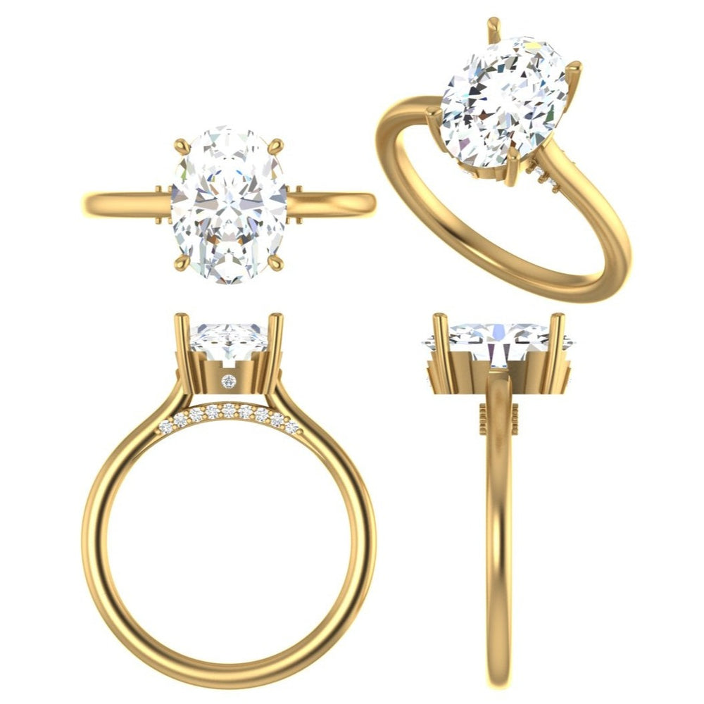WYN Art Deco Lux | Oval (Elongated) Solitaire Ring