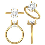 WYN Art Deco Lux | Oval (Elongated) Solitaire Ring