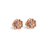 PEONY NO.2 | 14K PEONY with White Sapphire Stud Earrings - Emi Conner Jewelry 