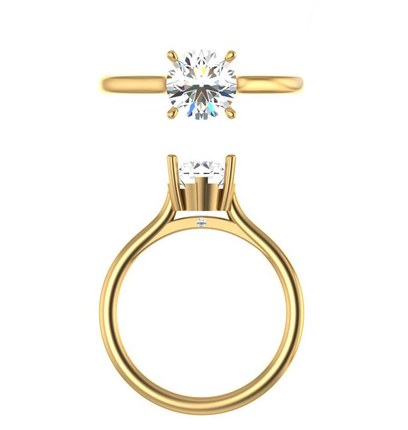 WYN Art Deco | Round Solitaire Ring