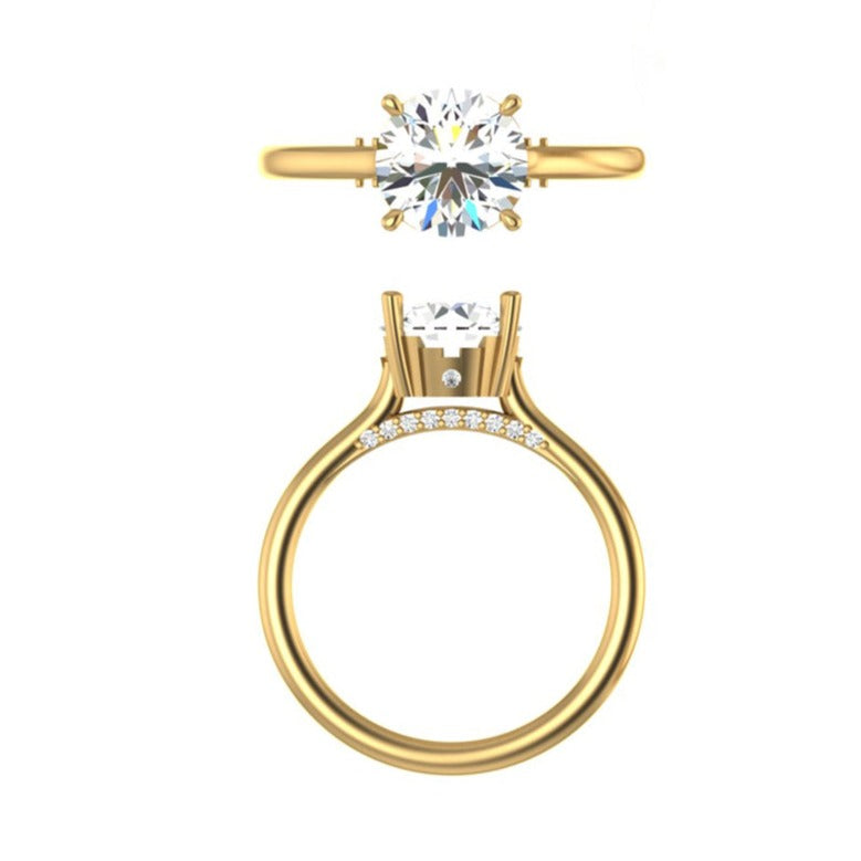 WYN Art Deco Lux | Round Solitaire Ring