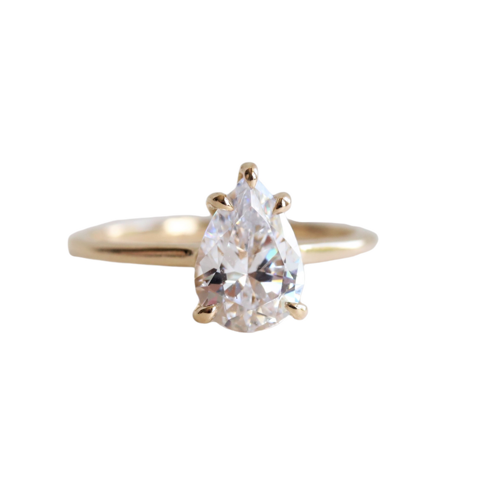 WYN Hidden Halo | Pear Solitaire Ring