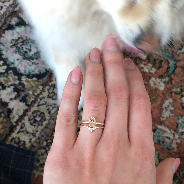 Sophie Crown No.1 l 14K Dainty Contour Band - Emi Conner Jewelry 