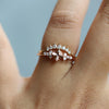 Scarlett | 14K Morganite & Diamond Cluster Ring - Emi Conner Jewelry 