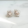 Victoria | 14K Morganite & Diamond Earrings - Emi Conner Jewelry 
