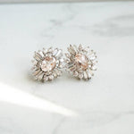 Victoria | 14K Morganite & Diamond Earrings - Emi Conner Jewelry 