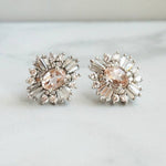 Victoria | 14K Morganite & Diamond Earrings - Emi Conner Jewelry 