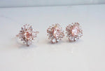 Victoria | 14K Morganite & Diamond Earrings - Emi Conner Jewelry 
