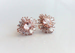 Victoria | 14K Morganite & Diamond Earrings - Emi Conner Jewelry 
