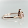 Olivia | 14K Rose Quartz & Diamond Crown Cluster Ring - Emi Conner Jewelry 