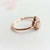 Olivia | 14K Australian Opal & Diamond Accented Promise Ring - Emi Conner Jewelry 