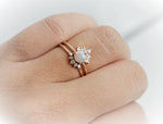 Olivia | 14K Australian Opal & Diamond Accented Promise Ring - Emi Conner Jewelry 