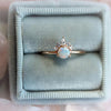 Olivia | 14K Australian Opal & Diamond Accented Promise Ring - Emi Conner Jewelry 