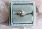 Olivia | 14K Australian Opal & Diamond Accented Promise Ring - Emi Conner Jewelry 