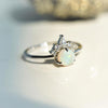 Olivia | 14K Australian Opal & Diamond Accented Promise Ring - Emi Conner Jewelry 