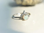 Olivia | 14K Australian Opal & Diamond Accented Promise Ring - Emi Conner Jewelry 
