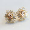 Victoria | 14K Morganite & Diamond Earrings - Emi Conner Jewelry 