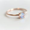 EVA | 0.4 ct. Round Rainbow Moonstone Solitaire Promise Ring - Emi Conner Jewelry 