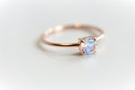 EVA | 0.4 ct. Round Rainbow Moonstone Solitaire Promise Ring - Emi Conner Jewelry 