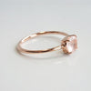 EVA | 0.7 ct. Round Rose Quartz Petite Solitaire Ring - Emi Conner Jewelry 