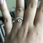 EVA | 0.4 ct. Round Rainbow Moonstone Solitaire Promise Ring - Emi Conner Jewelry 