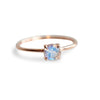 EVA | 0.4 ct. Round Rainbow Moonstone Solitaire Promise Ring - Emi Conner Jewelry 