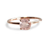 EVA | 0.7 ct. Round Rose Quartz Petite Solitaire Ring - Emi Conner Jewelry 