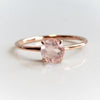 EVA | 0.7 ct. Round Rose Quartz Petite Solitaire Ring - Emi Conner Jewelry 