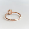 EVA | 0.7 ct. Round Rose Quartz Petite Solitaire Ring - Emi Conner Jewelry 