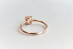 EVA | 0.7 ct. Round Rose Quartz Petite Solitaire Ring - Emi Conner Jewelry 