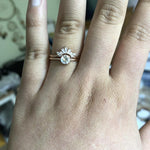 EVA | 0.4 ct. Round Rainbow Moonstone Solitaire Promise Ring - Emi Conner Jewelry 