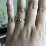 EVA | 0.4 ct. Round Rainbow Moonstone Solitaire Promise Ring - Emi Conner Jewelry 