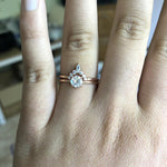 EVA | 0.4 ct. Round Rainbow Moonstone Solitaire Promise Ring - Emi Conner Jewelry 
