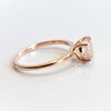 ALVA l Classic 1 Carat Round Peach Morganite Solitaire Ring - Emi Conner Jewelry 