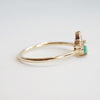 Olina | 14K Natural Oval Emerald & Diamond Ring Crown Ring - Emi Conner Jewelry 