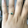 Olina | 14K Natural Oval Emerald & Diamond Ring Crown Ring - Emi Conner Jewelry 