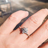 Ophelia | GIA CERTIFIED 0.3 ct. Pear Diamond Crown Ring - Emi Conner Jewelry 