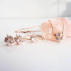 Olivia | 14K Rose Quartz & Diamond Crown Pendant Necklace - Emi Conner Jewelry 