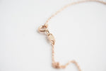 Olina | 14K Morganite & Diamond Floating Crown Pendant Necklace - Emi Conner Jewelry 