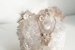 Olivia | 14K Rose Quartz & Diamond Crown Pendant Necklace - Emi Conner Jewelry 