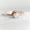 Olivia | 14K Australian Opal & Diamond Accented Promise Ring - Emi Conner Jewelry 