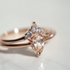 EVA | 0.4 ct. Pear Peach Morganite Solitaire Ring - Emi Conner Jewelry 