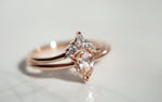 EVA | 0.4 ct. Pear Peach Morganite Solitaire Ring - Emi Conner Jewelry 